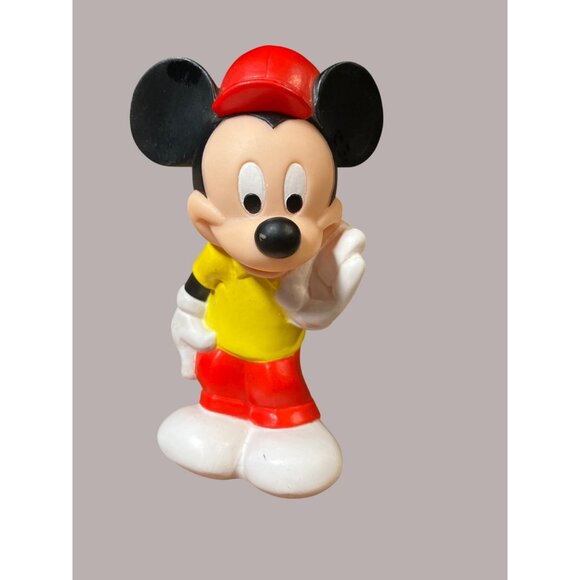 Vintage 1986 Mickey Mouse Squeaky Toy Figure By Tommee Tippee For Disney - Picture 2 of 12